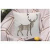 WONDERTIFY Deer Cushion Cover Fashion Deer Bird Decorative Throw Pillow