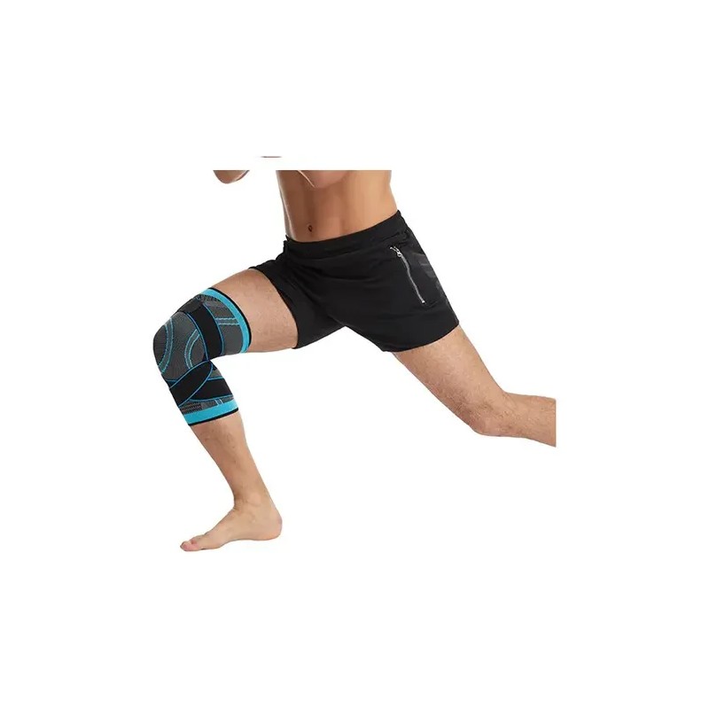 Rodillera Estabilizadora Negra Sports Unisex + Parches Dolor Rodillas