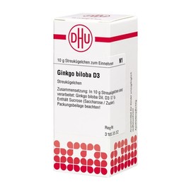 Ginkgo Biloba D3 DHU Globules, 10 g Globules