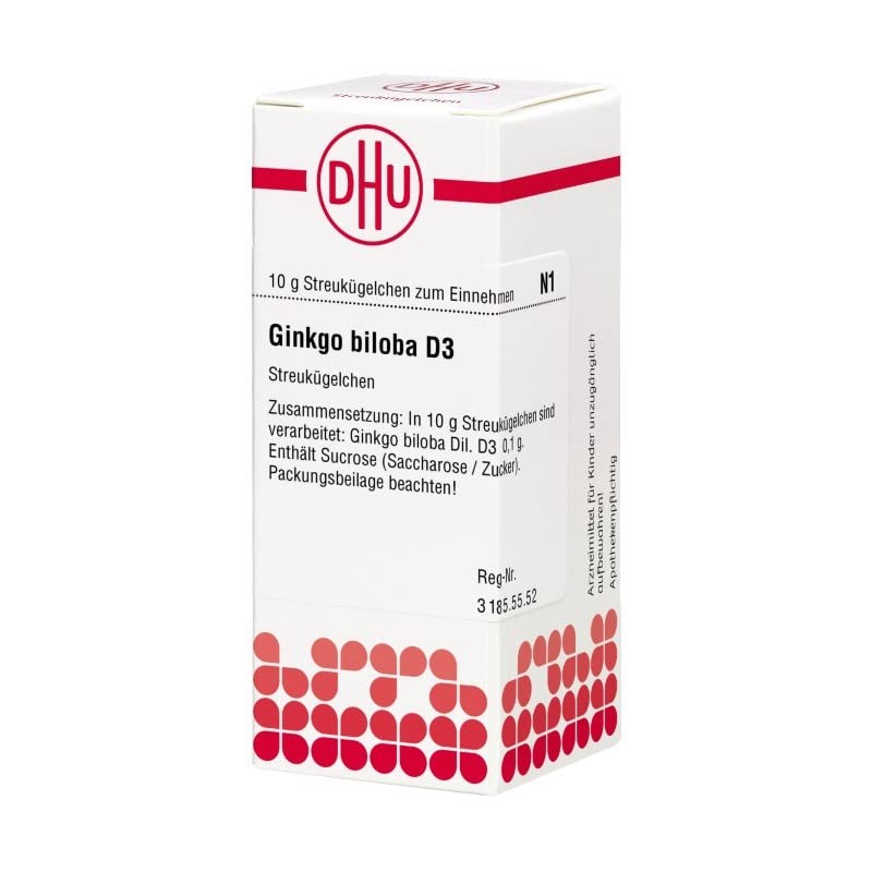 Ginkgo Biloba D3 DHU Globules, 10 g Globules