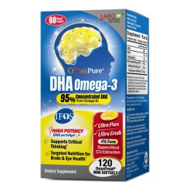 Labo Omaxpure Dha Omega-3  Ifos Certificado, 120 Cpsulas                                                                                              