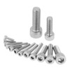 304 Stainless Steel Silver Screw,135Pcs M2.5 M3 M4 M5 M6