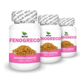 Fenogreco, 300 Cápsulas (3 Frascos 100 Cap C/u) Sabor Natural
