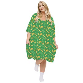 KFUBUO Plus Size Nightgowns for Women V-Neck Sleep Tshirts Dress Pjs Lounge Short Sleeves Sleepwear With Pocket Fit S-5XL