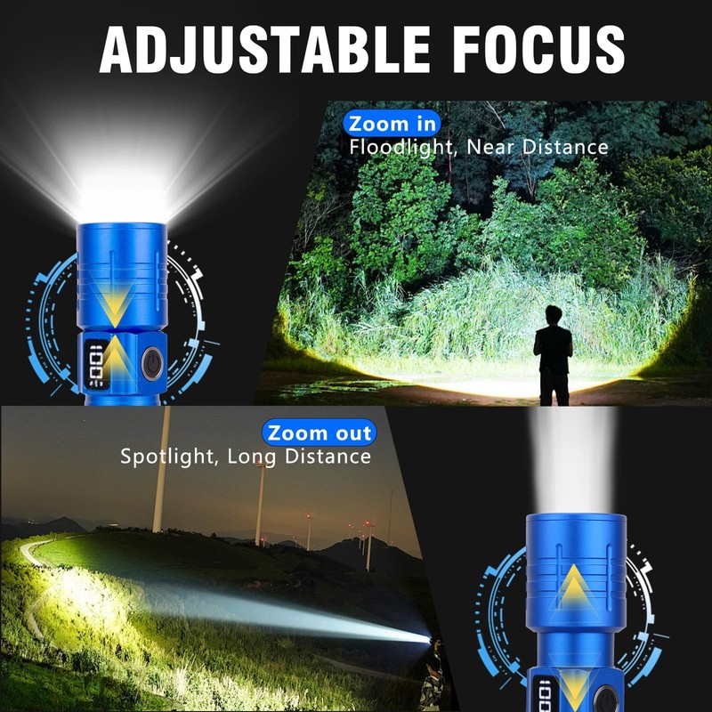 NetCan LED Flashlight, High Powered Super Bright Tactical Flashlight, Rechargeable