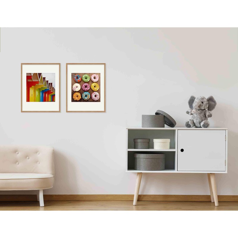 Nielsen Accent Wood Black Frame A4 - Natural Glass