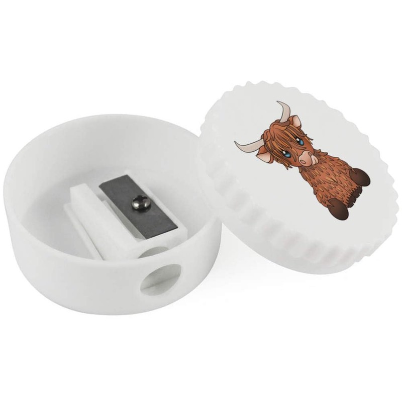 'Highland Cow' Compact Pencil Sharpener (PS00033178)