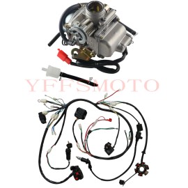 Unbranded/Generic Electric Wiring Harness Wire Magneto Stator & Carburetor F Go Kart GY6 150cc ATV