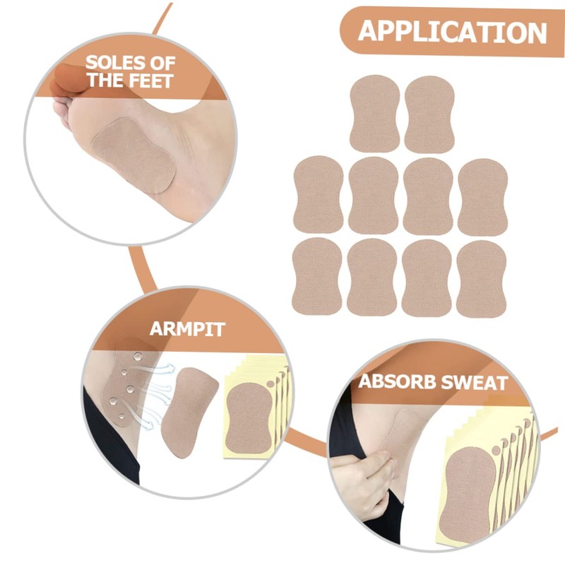 Beavorty 3sets Sweat Pad Undershirt Armpit Shield Stickers Breathable Comfortable