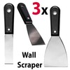 3Pc Filling Scrappers Home Decorating Wallpaper Paint Scraper Flat Set