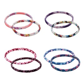Noren Hair Rubber Hair Rubber Ring Hair Rubber Ring Hair Rubber (All Types - Set of 8) / Made in Japan, Hair Accessories, Hair Arrangement, Japanese Style, Simple, Durable, Difficult to Cut/Japanese Souvenir, Japanese Traditional Souvenir, Women's, Child