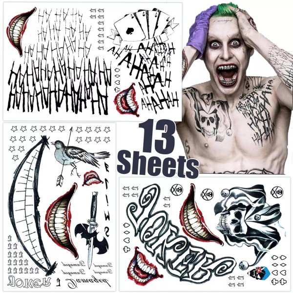 Joker Tattoos 13 Sheets,Hallowe