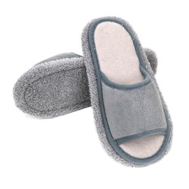TINAYAUE 1 Pair Mop Slippers, Reusable Slippers, Lazy Cleaning, Soft Floor Cleaning Slippers, Comfort Removable Slippers, Dusting, Household Slippers for Bathroom, Office, Kitchen, gray