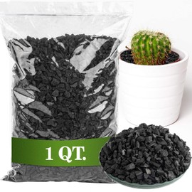 Sukh Sukh Horticultural Charcoal for Plants - 1Qt. Natural Earth Regulated Supplement for Potting Soil Indoor Plants, Organic Biochar, Succulent Soil, Paphiopedilum, Bonsai, Terrarium