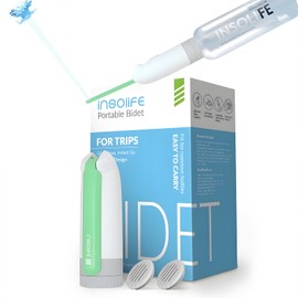 Portable Bidet | High Pressure | Travel Bidets with 2 Different Nozzle | Rechargeable Electric Portable Bidet for Men & Women | Portable Bidets for Travel (‌Military Green)