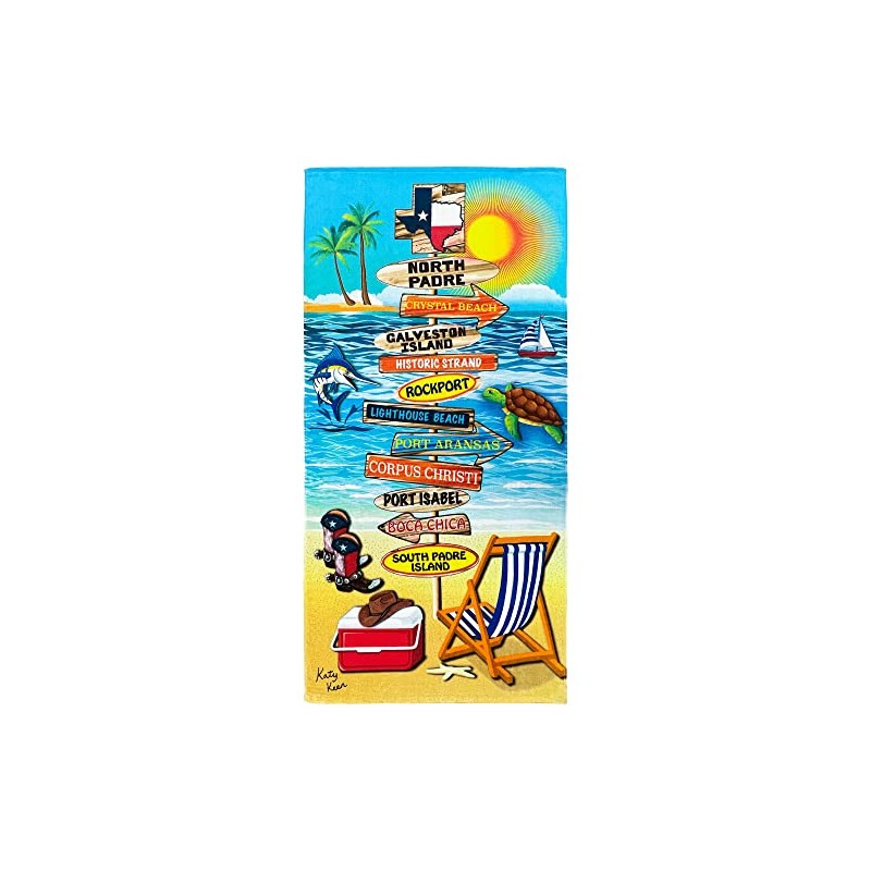 Texas Beach Towel 30 x 60 inch 100% Cotton (30"