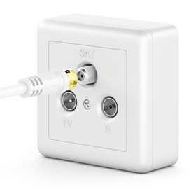 DeleyCON Class A satellite cable with ferrite core.