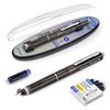 WRITECH Clictek Fountain Pen Retractable: Medium Nib Blue Ink Transparent