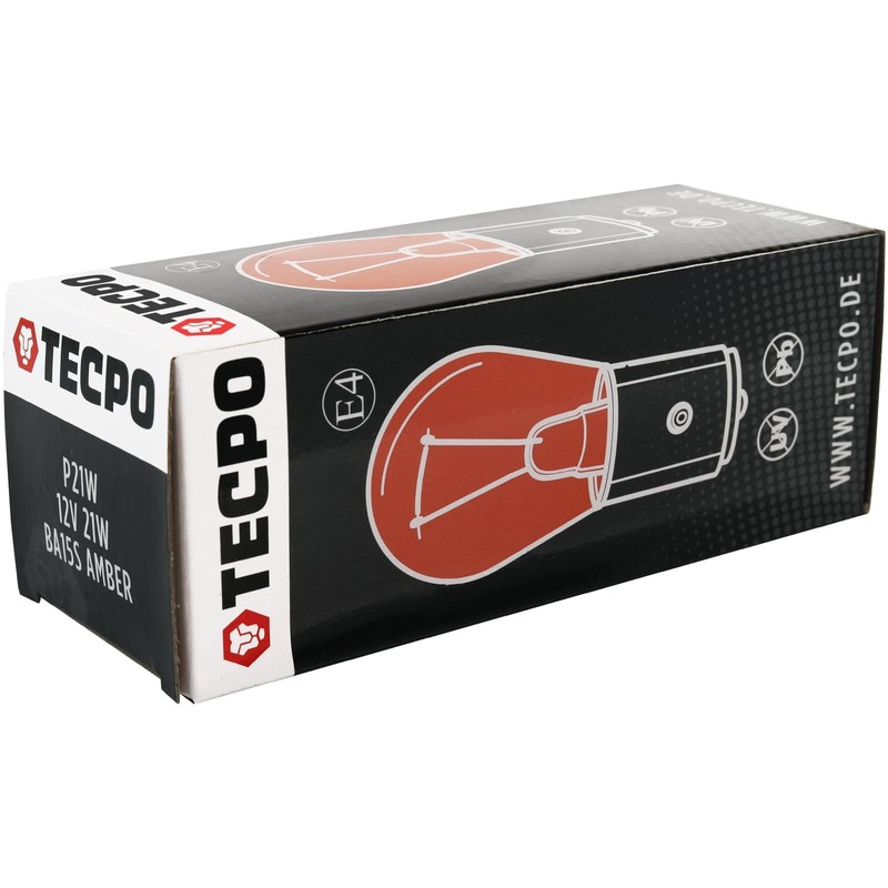 TECPO 10 x Indicator Bulbs PY21W Yellow 12V 21W BA15s