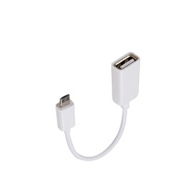 Lumenzi USB 2.0 Micro USB to A Female OTG Adapter Cable | Compact On-The-Go Data Transfer Cord for Smartphones, Tablets, and USB Devices - 6 in