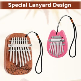RANMING Kalimba 8 Key Kalimba 2 Pack Mini Kalimba Set Portable Finger Thumb Piano,Kalimba 8 Key Exquisite Finger Thumb Piano for Beginners and Adults Christmas Gifts