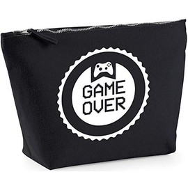 Hippowarehouse Game Over printed make up cosmetic wash bag 18x19x9cm
