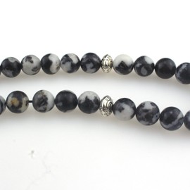 beirunde Tasbih Tesbih Islamic 33 Prayer Beads, Muslim Islam Subha Sebha Worry Beads, Misbaha Masbaha Tasbeeh Sibha Beads, Allah Mohammed Ramadan Rosary, Tasbih Black White Stone Beads Tassel, Stone,