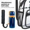 Clear Backpack Waterproof Heavy Duty Fashionable Eco Friendly PVC Transparent