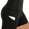 2024 New Women's High-Waist Swim Trunks with Pocket Phone XXL/Dark Blue 5ea