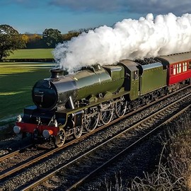 Birthday/Blank Greeting Card For Him - Male - Steam Train Design - General Card Suitable for Any Occasion - Eco-Friendly - Recyclable