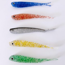 Paddle Tail Swimbaits,Soft Plastic Fishing Lures Swim Baits for Bass Fishing,35pcs with Box,Soft Plastic Swimbaits for Bass Trout Lures Kit for Saltwater Freshwater