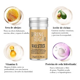 Kit de Tratamiento Capilar 2 en 1 con Cera Moldeadora y Aceite de Romero | Alisa Frizz Instantáneo, Controla Baby Hair y Repara Puntas Abiertas | Nutre el Cuero Cabelludo | SPRINGSUGAR