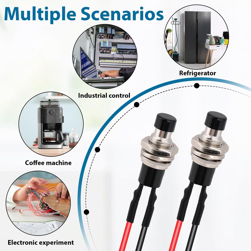 12 Pcs Mini Momentary Switch Small Normally Open Momentary Push