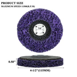 Lamsion Rust Remover Wheel Remove Paint and Oxidation Poly Strip Wheel Disc Abrasive Angle Grinding Wheel (5Pack -4-1/2" x7/8'')