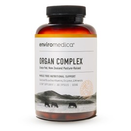 Enviromedica Grass-Fed Organ Complex: Freeze-Dried Beef Liver, Kidney, Heart, and Pancreas (180 ct)