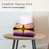 2 Pack Tissue Box Cover Holder, Dye Tie Rectangle Leather