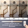 Bagood 3 Light Modern Black Semi Flush Mount Ceiling Light