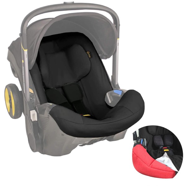UKJE Protective Car Seat Stroller Cover Compatible with Doona Car Seat - Protector, Cotton Cover, Infant Car Seat Liner - Newborn Car Seat Accessories - Easy to Clean - Easy to Install (Black)