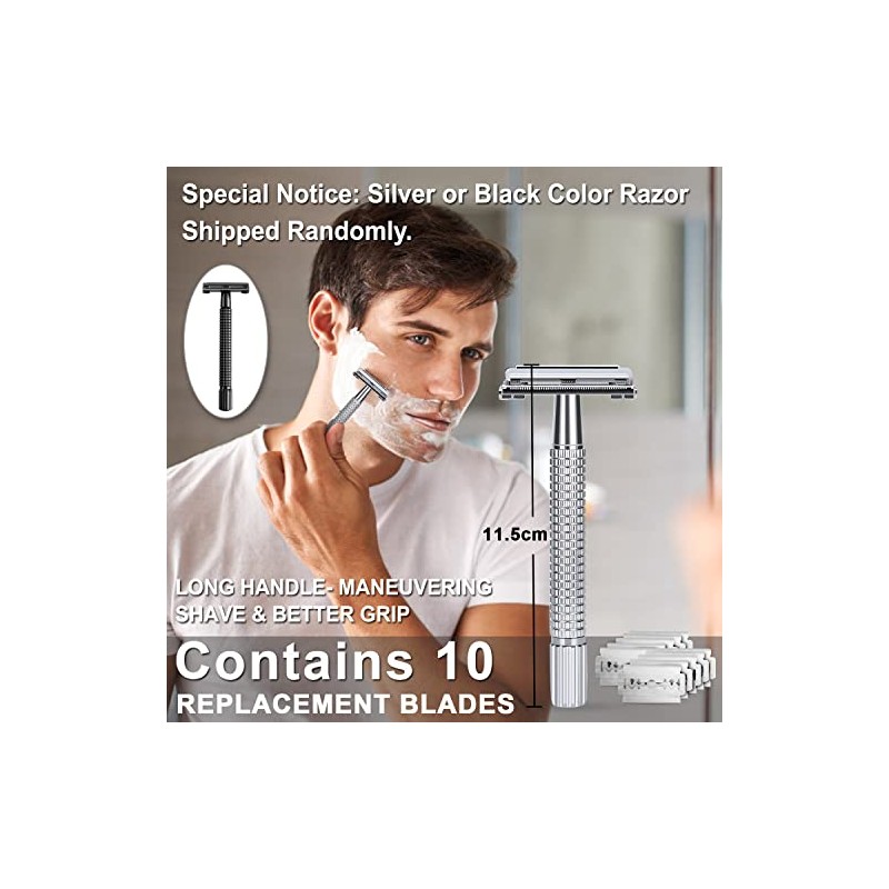 Kit de afeitado para hombres, incluye maquinilla de afeitar de