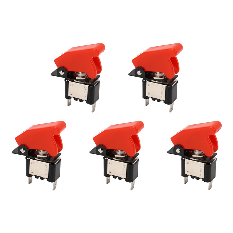 5Pcs Toggle Switch 12V DC 25A 2 Pin Waterproof Rocker