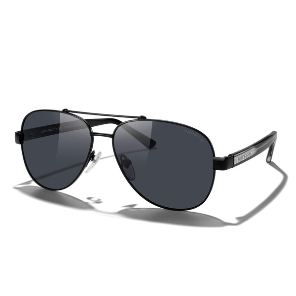 MERRY'S Aviator Sunglasses for Men Women Polarized Shades Acetate Temple