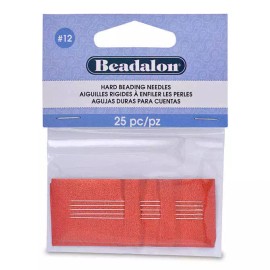 Beadalon Hard Beading Needles Size 12 (25 Needles)