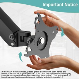 WORLDLIFT Height Adjustable Pole Mount Monitor Arm for 17"-27" Screens with Mechanical Spring, VESA 75x75 and 100x100 - Holds up to 15.4 lbs