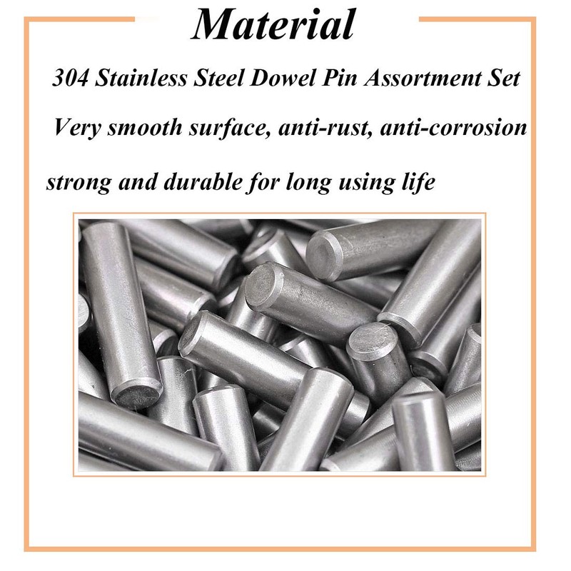 Socell 80 Pieces Dowel Pin Stainless Steel Shelf Support Pin