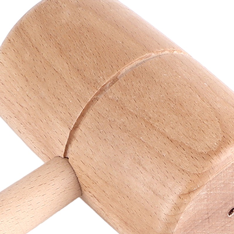 Wooden Mallet Round Head Lightweight Solid Beech Wood Hammer for