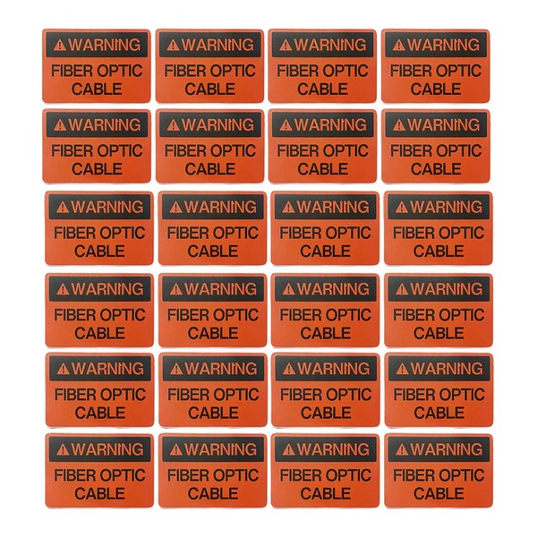 Fiber Optic Cable Warning Label Kit | Vinyl Label Decal