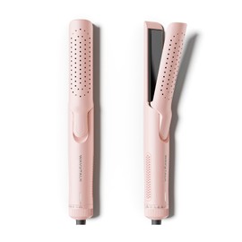 Wavytalk Airflow Styler Curling Iron, Cool Curl, 360° Cool Air Lock in Style for Lasting Curls, Reduces Damage, 2 in 1Hair Straightener and Curler, 1.25 Inch, Anti-Scald for Short Long Hair, Pink