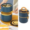 Stackable Lunch Box 1600ml Dual Layers Stainless Steel BPA Free