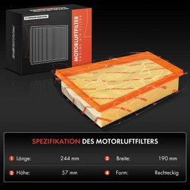 Frankberg Air Filter Engine Filter Cartridge Compatible with Sentra VI B16 Duster HS Grand Scénic II JM0/1 M.eg.an.e II BM0/1 CM0/1 Scénic II JM0/1 Replace# 8200166615