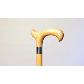 Dr. Watson - Handcrafted Wooden Walking Stick, Walking Cane with Derby Handle